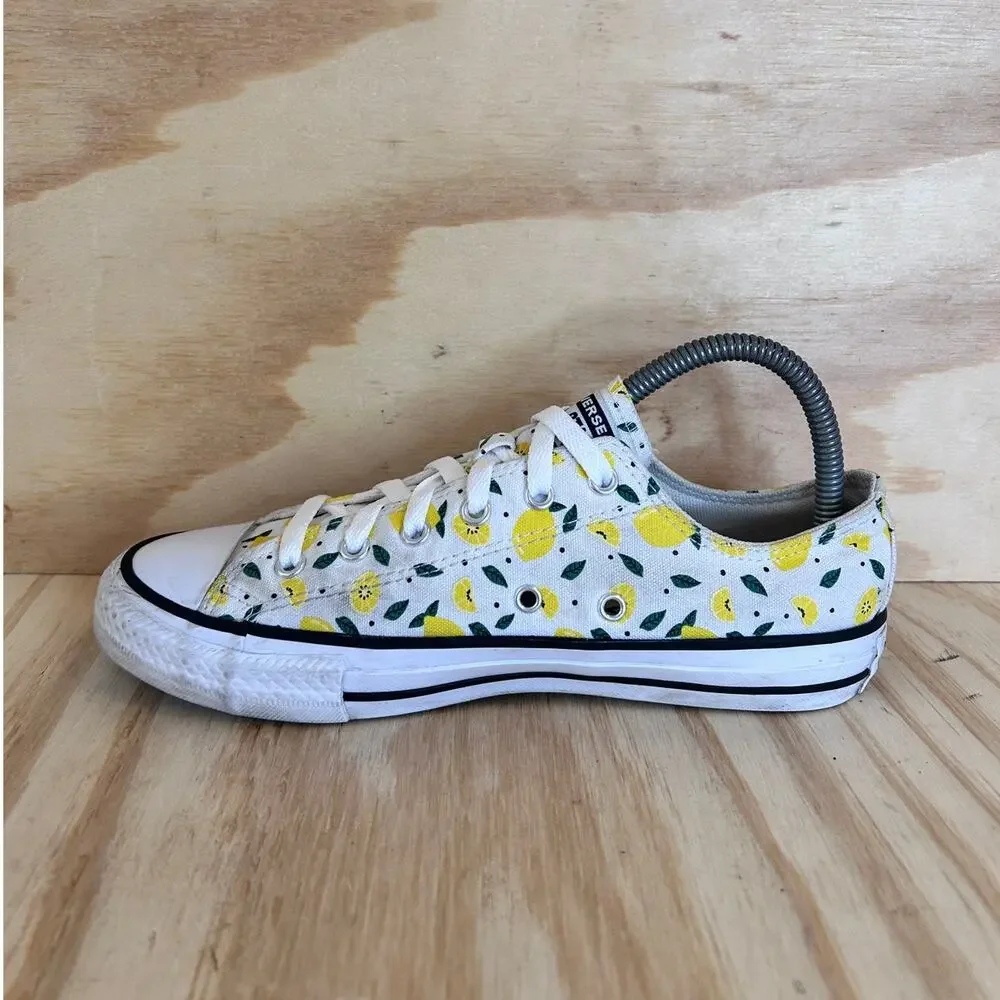 Converse A S -CT Ox Lemon Print -Sneakers -White/Yellow -Big Girl's - 5 -668292F